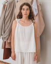 BASERANGE 25 Spring/Summer French Cotton and Linen Round Neck Vest Top BAS-TOLIU-LC-SU25-UNDYED